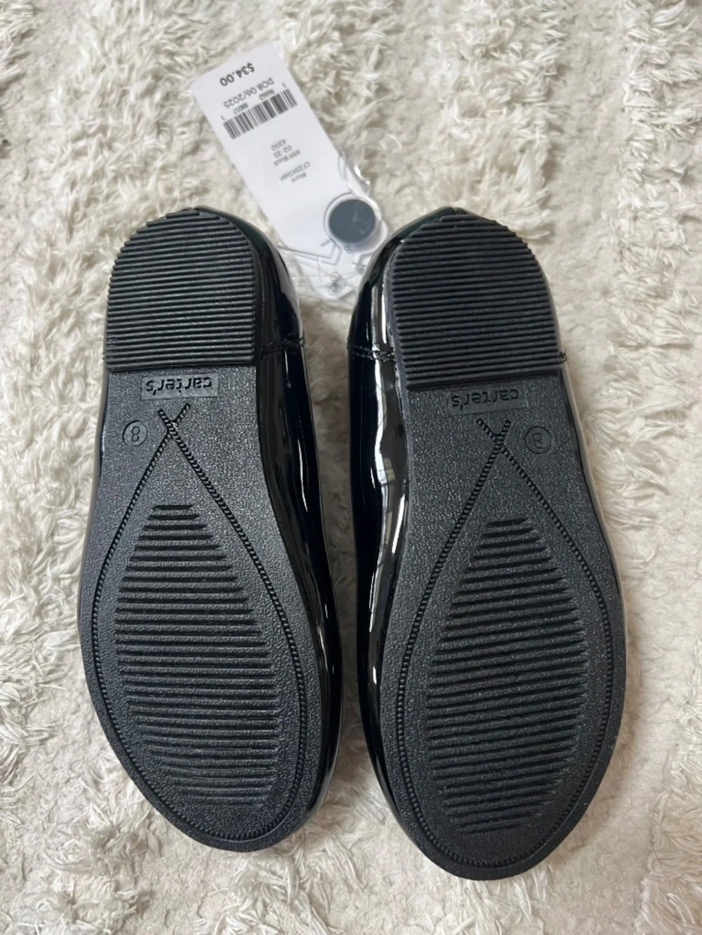 Girls Carters Black Mary Jane Shoes Sz 8